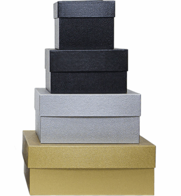 Rigid Setup Boxes in black, silver and Gold