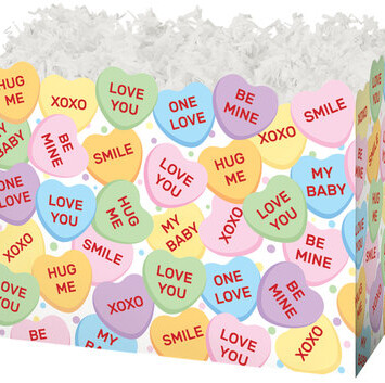 Conversation Hearts Folding Gift Box Large