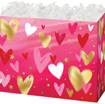 Lovely Hearts Folding Gift Box Large