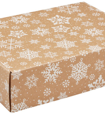 12x9x3 Kraft Snowflakes Decorative Mailers