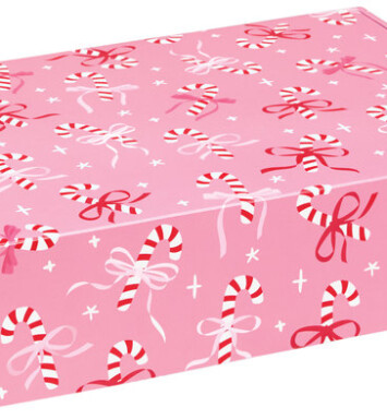 12x9x3 Candycane and Ribbons decorative mailer