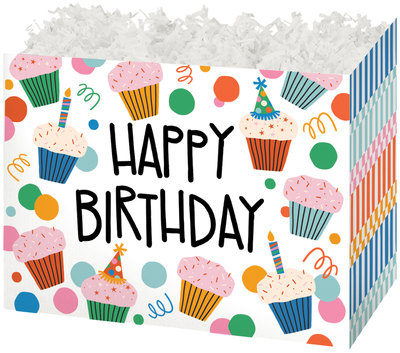 Happy Birthday Cupcakes Folding Gift Box