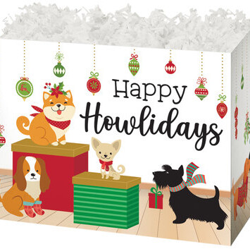 Folding Gift Box with dogs on it