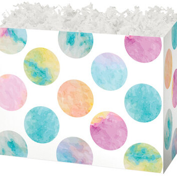 Folding Gift Box with watercolor dots on it