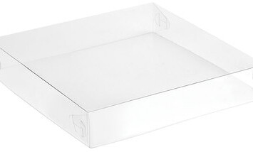 Clear 8x8x3 Decorative Clear Tray Lid