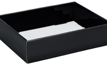 Black 12x9x3 Decorative Tray