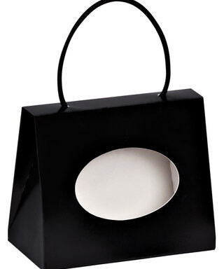 Black Gift Tote Window Purse Box