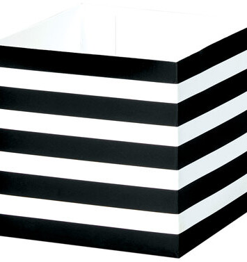 Black and White Stripes Party Favour Square Box