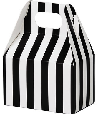 Black and White Stripes Mini Gable Box