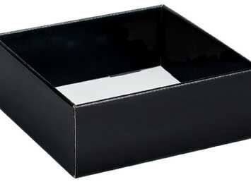 Black 8x8x3 Decorative Tray