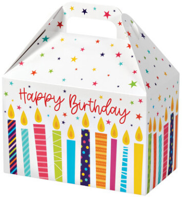 Candle Birthday Med Gable Box