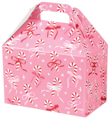 Candy Canes and Ribbons Med Gable Box