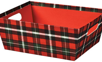 Christmas Plaid Market Tray