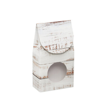 Distressed White Wood Gourmet Window Grab Box