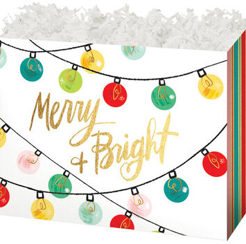 Holiday Lights Folding Gift Basket Box