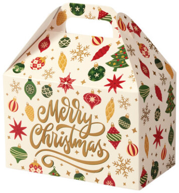 Merry Vintage Ornaments Med Gable Box