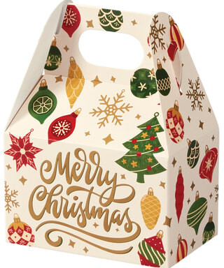 Merry Vintage Oranaments Mini Gable Box