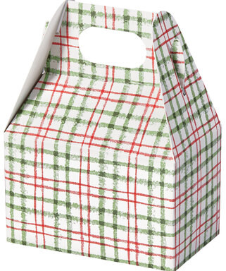 Red and Greem Plaid Mini Gable Box
