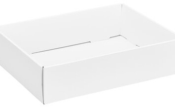 White 12x9x3 Decorative Tray