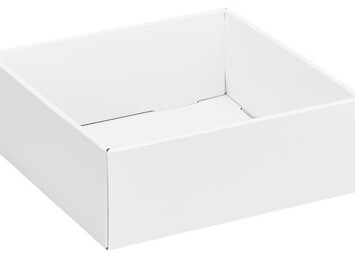 White 8x8x3 Decorative Tray