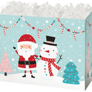 Winter Wounderland Folding Gift Basket Box