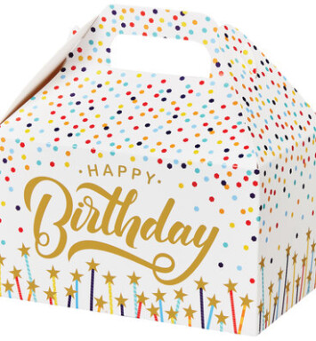 Happy Birthday Stars Party Favour Gable Box